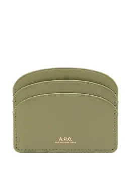A.P.C.: Зелёный картхолдер  Demi Lune
