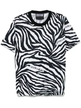 Versace Jeans Couture: Футболка с принтом зебры 