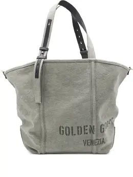 Golden Goose: Зелёная сумка-шоппер 