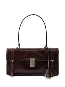 Prada: Коричневая сумка-шоппер 