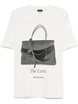Balenciaga: Футболка с принтом 
