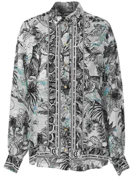 Just Cavalli: Рубашка с растительным принтом 