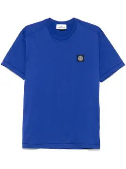 Stone Island: Голубая футболка  Compass
