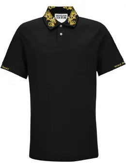 Versace Jeans Couture: Чёрное поло 