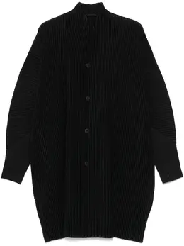 Homme Plissé Issey Miyake: Чёрное пальто 