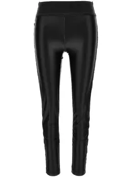 Versace Jeans Couture: Кожаные легинсы 