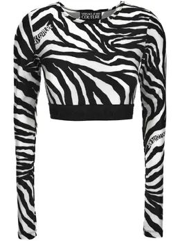 Versace Jeans Couture: Футболка с принтом зебры 