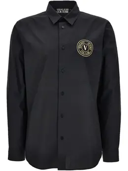 Versace Jeans Couture: Чёрная рубашка 
