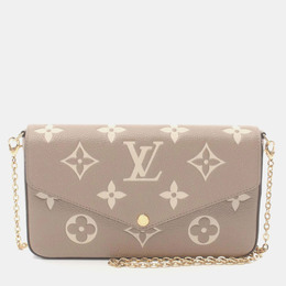 Louis Vuitton: Бежевая сумка  Pochette