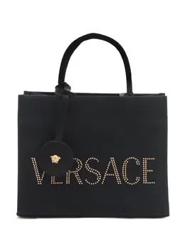 Versace Pre-Owned: Чёрная сумка-шоппер 