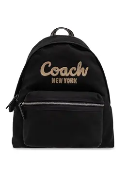 Coach: Чёрный рюкзак 