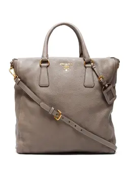 Prada Pre-Owned: Бежевая сумка-шоппер 