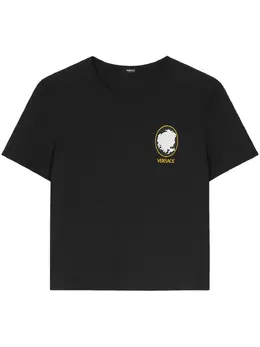 Versace: Чёрная футболка 