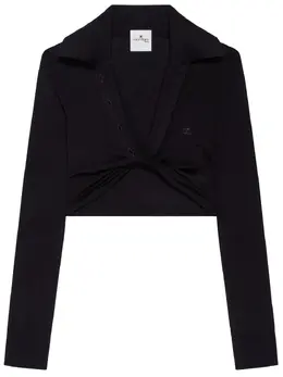 Courrèges: Чёрное поло 
