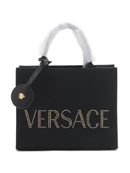 Versace Pre-Owned: Чёрная сумка-шоппер 