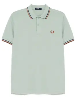 Fred Perry: Зелёное поло  Twin Tipped