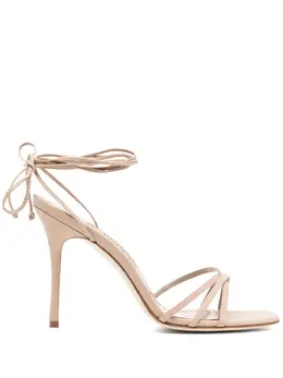 Manolo Blahnik: Бежевые сандалии 