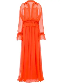 Alberta Ferretti: Платье с оборками 