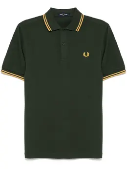 Fred Perry: Зелёное поло  Twin Tipped