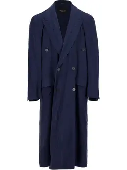 Balenciaga: Двубортное пальто 