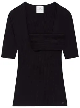 Courrèges: Чёрный свитер 
