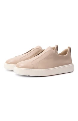 Santoni: Бежевые кеды  Cleanic