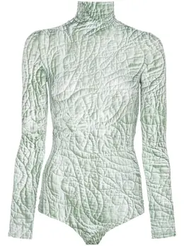 MM6 Maison Margiela: Зелёный боди 