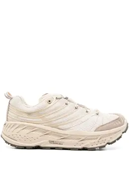 HOKA: Бежевые кроссовки 
