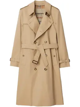 Burberry: Бежевый плащ  Kensington