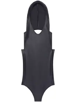 Courrèges: Чёрный боди 