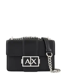 Armani Exchange: Чёрная сумка через плечо 