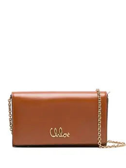 Chloé: Коричневая сумка через плечо 