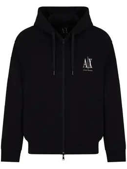 Armani Exchange: Чёрная толстовка 