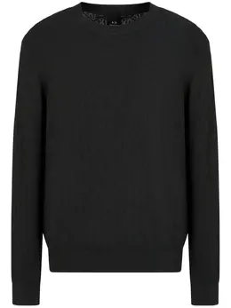 Armani Exchange: Чёрный свитер 