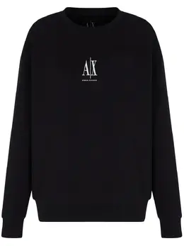 Armani Exchange: Чёрный свитшот 