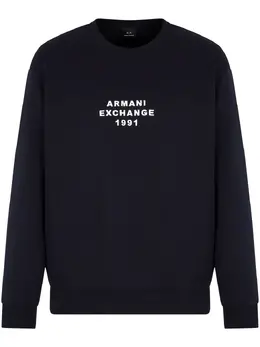 Armani Exchange: Синий свитшот 