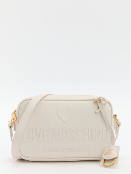 Love Moschino: Бежевая сумка 