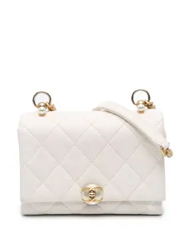 CHANEL Pre-Owned: Белая сумка через плечо 