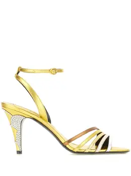 Valentino Garavani: Серебристые сандалии 