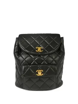CHANEL Pre-Owned: Чёрный рюкзак 
