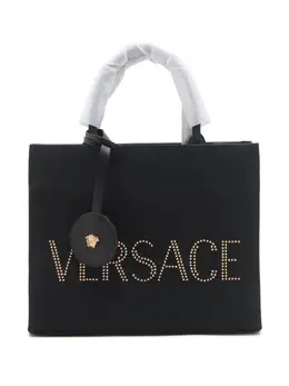 Versace Pre-Owned: Чёрная сумка-шоппер 
