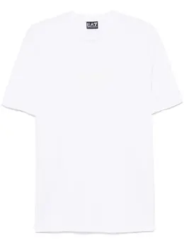 Ea7 Emporio Armani: Белая футболка 