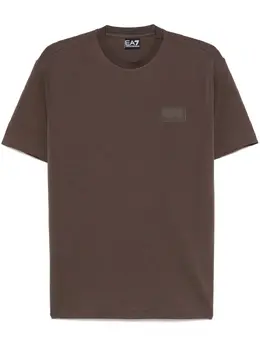 Ea7 Emporio Armani: Коричневая футболка 