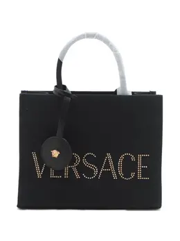 Versace Pre-Owned: Чёрная сумка-шоппер 
