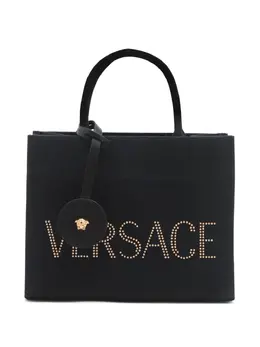 Versace Pre-Owned: Чёрная сумка-шоппер 