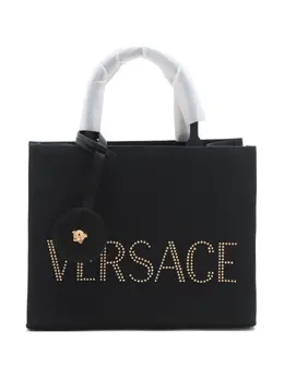 Versace Pre-Owned: Чёрная сумка-шоппер 