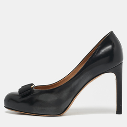 Salvatore Ferragamo: Чёрные туфли  Vara Bow