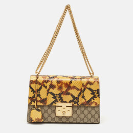 Gucci: Жёлтая сумка  GG Supreme
