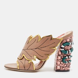 Gucci: Бежевые сабо 