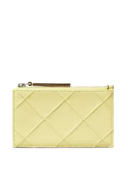 Tory Burch: Жёлтый кошелёк  Fleming
